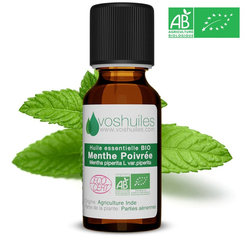 Huile essentielle BIO de menthe poivrée
