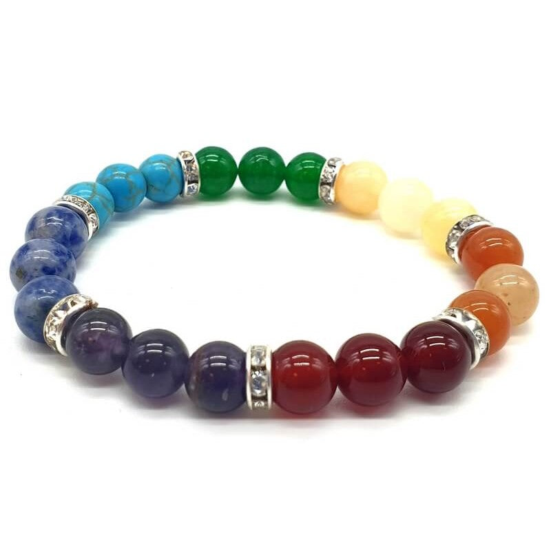 Bracelet 7 Chakras PREMIUM 1-Mix perles 8mm